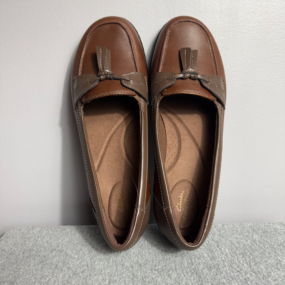 Clarks Ashland Bubble Loafers, Brown, Women's size 10, Like New Condition - Picture 3 of 7